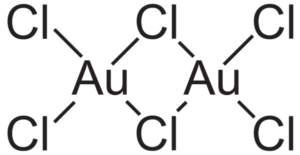Золото(III)-хлорид.svg Золото (III) хлорид твердый, CAS 13453-07-1