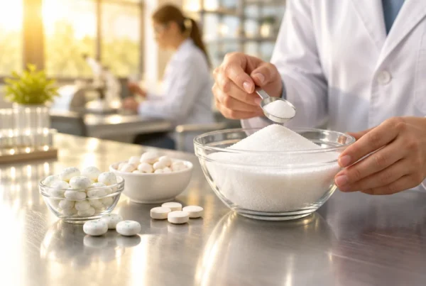 Sorbitol powder for sugar-free confectionery and tablets